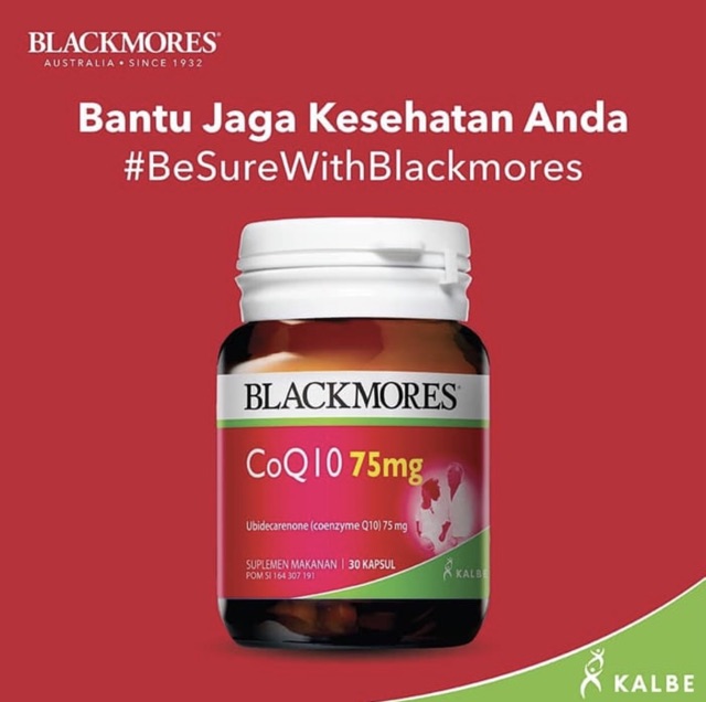 Blackmores Coq10 75 mg isi 30 tablet ( memelihara kesehatan jantung anda )