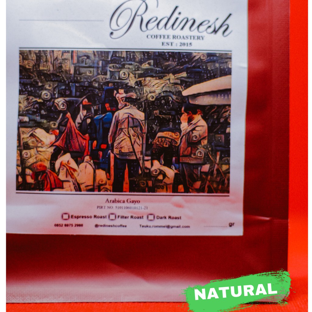 

Kopi Gayo Natural 250g Light to Medium from Redinesh Coffee Roastery