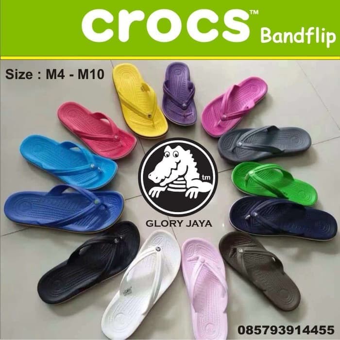 Sendal Jepit Pria Murah Cowok Distro Casual Santai Ori F0F2  JD317  /Crocs / Crocs Bandflip / Bukan