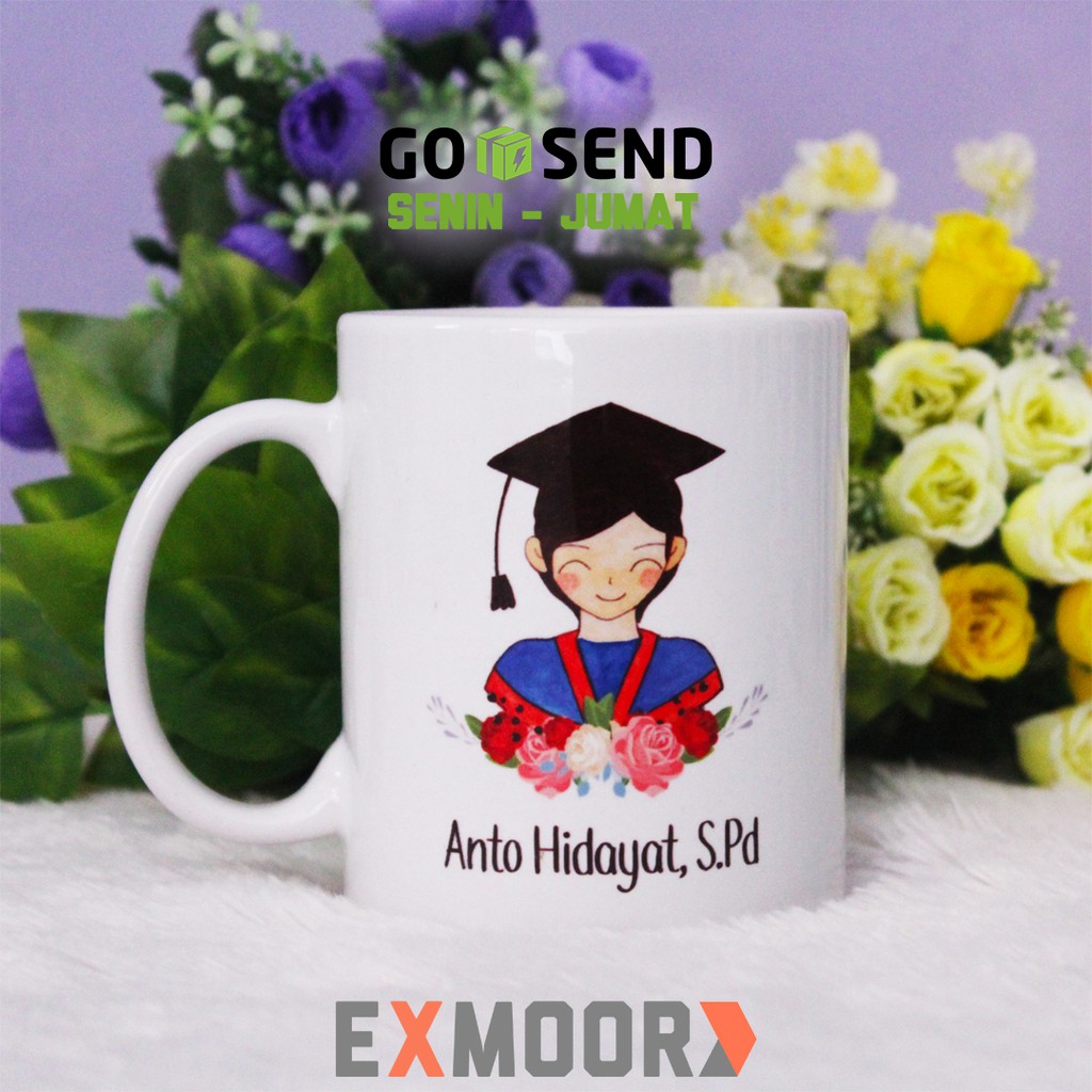 Jual Kado Wisuda Mug Graduation Doodle Wisudawan Shopee Indonesia 7938