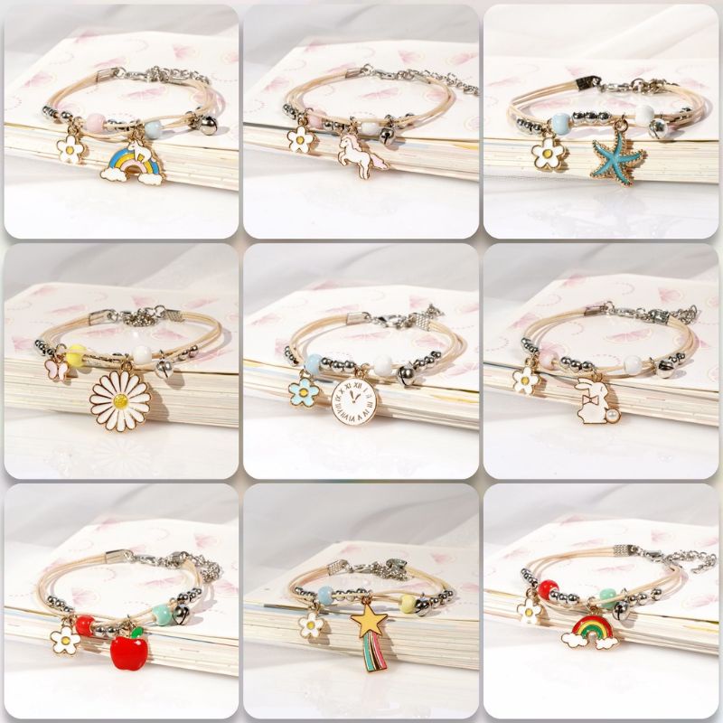 gelang tangan tali Korea style /Desain ala Korea gadis korea