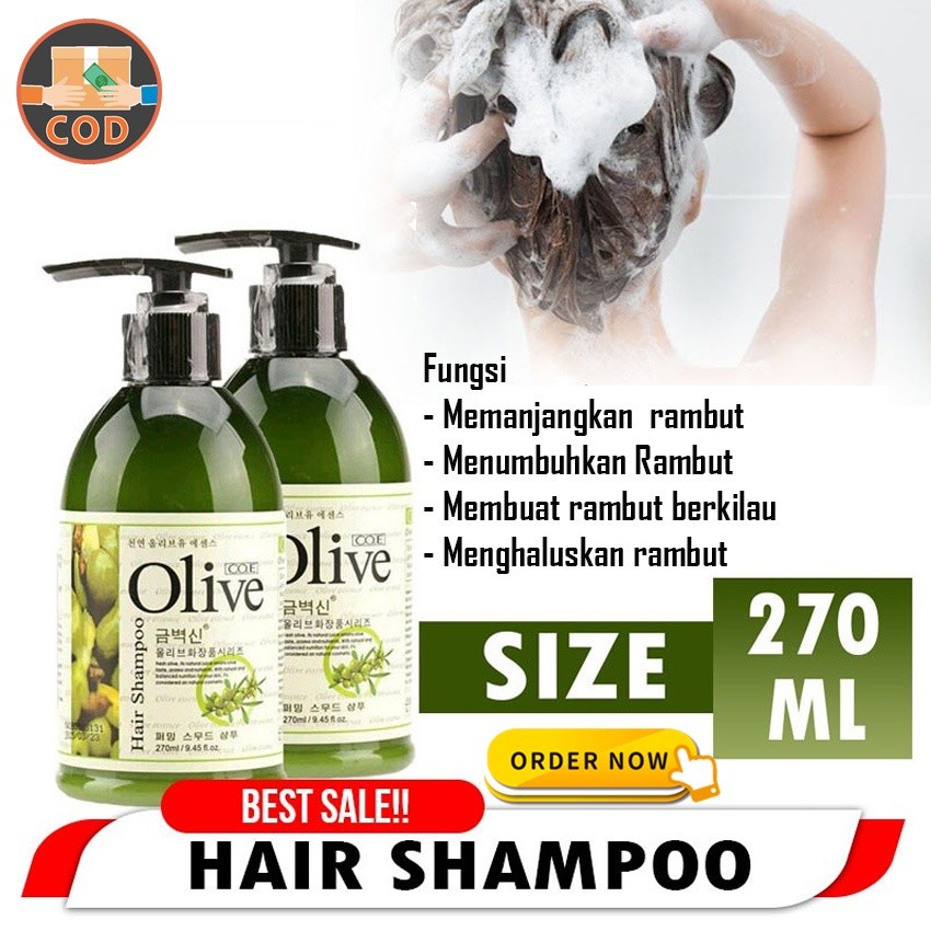 OLIVE SHAMPOO PERAWATAN RAMBUT RONTOK PENYUBUR DAN MENGHALUSKAN