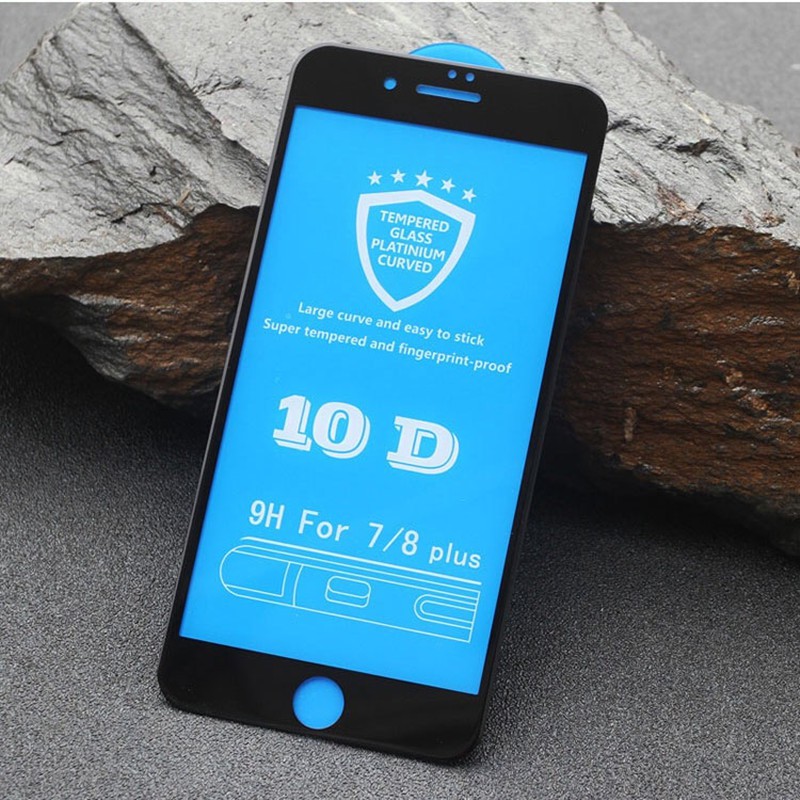 Pelindung Layar Tempered Glass 10D untuk iPhone 6 / 7 / 8 / Plus / X / XR / Max / Max