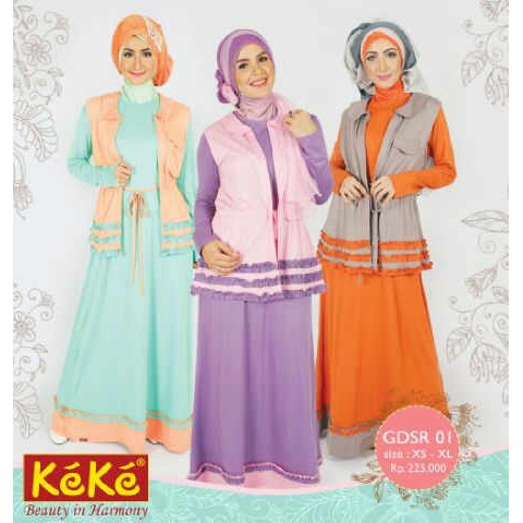gamis dewasa, busana muslim, baju wanita.