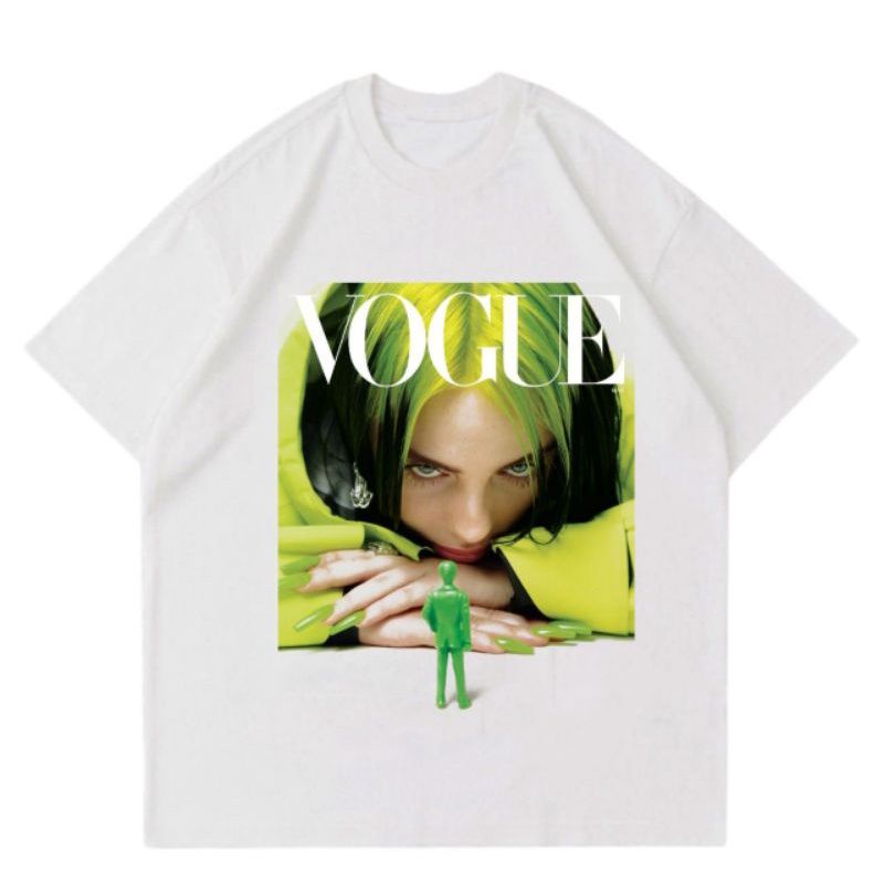 T-Shirt | OVERSIZE | kaos VOGUE - BILLIE EILISH baju tshirt bootleg vintage pria wanita dewasa remaj