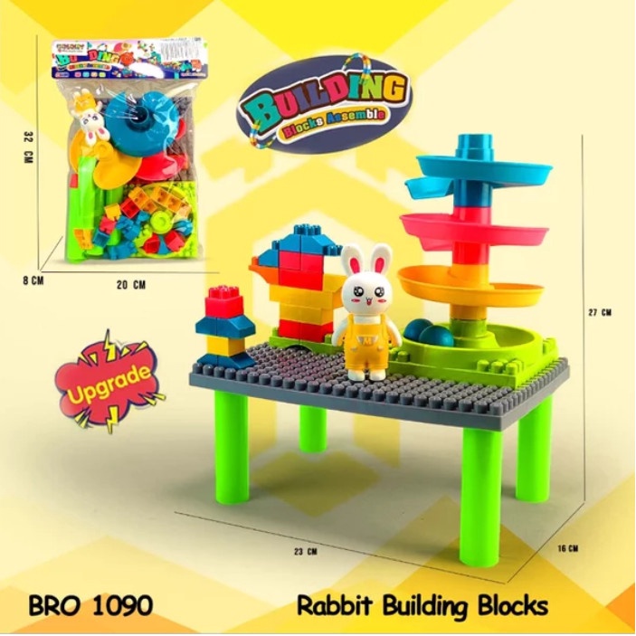 MWN Mainan Meja Block Building Blocks Assemble BRO1090 KELINCI