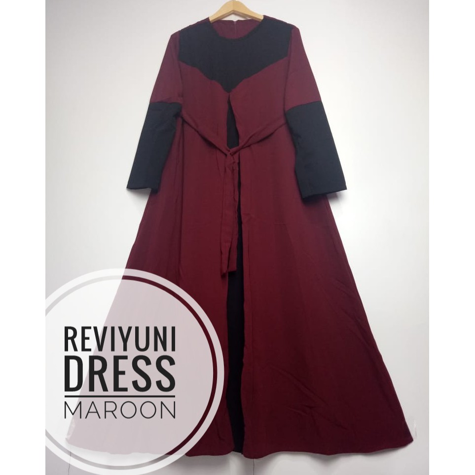 Gamis sabyan reviyuni rempel Ruffle serut busui syari woolpeach busana muslim jatuh