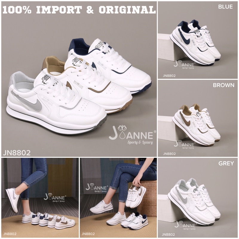 RESTOCK!! [ORIGINAL] JOANNE Sporty Sneakers Shoes Sepatu Wanita #JN8802 N