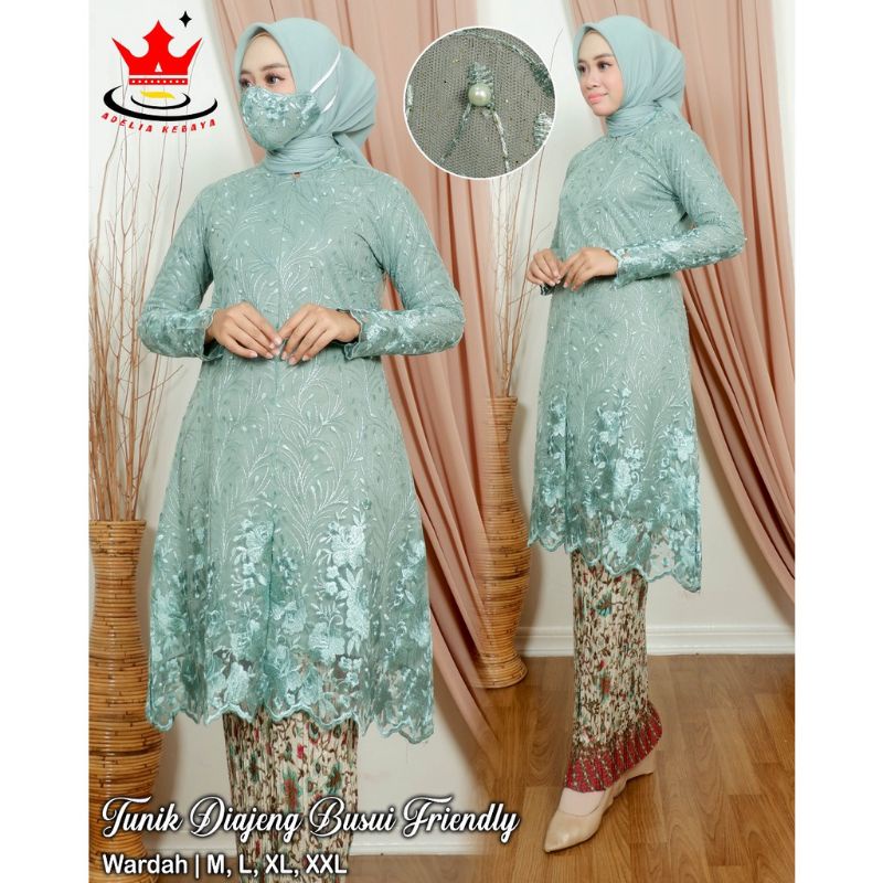 set tunik tulle diajeng.kebaya pesta terbaru