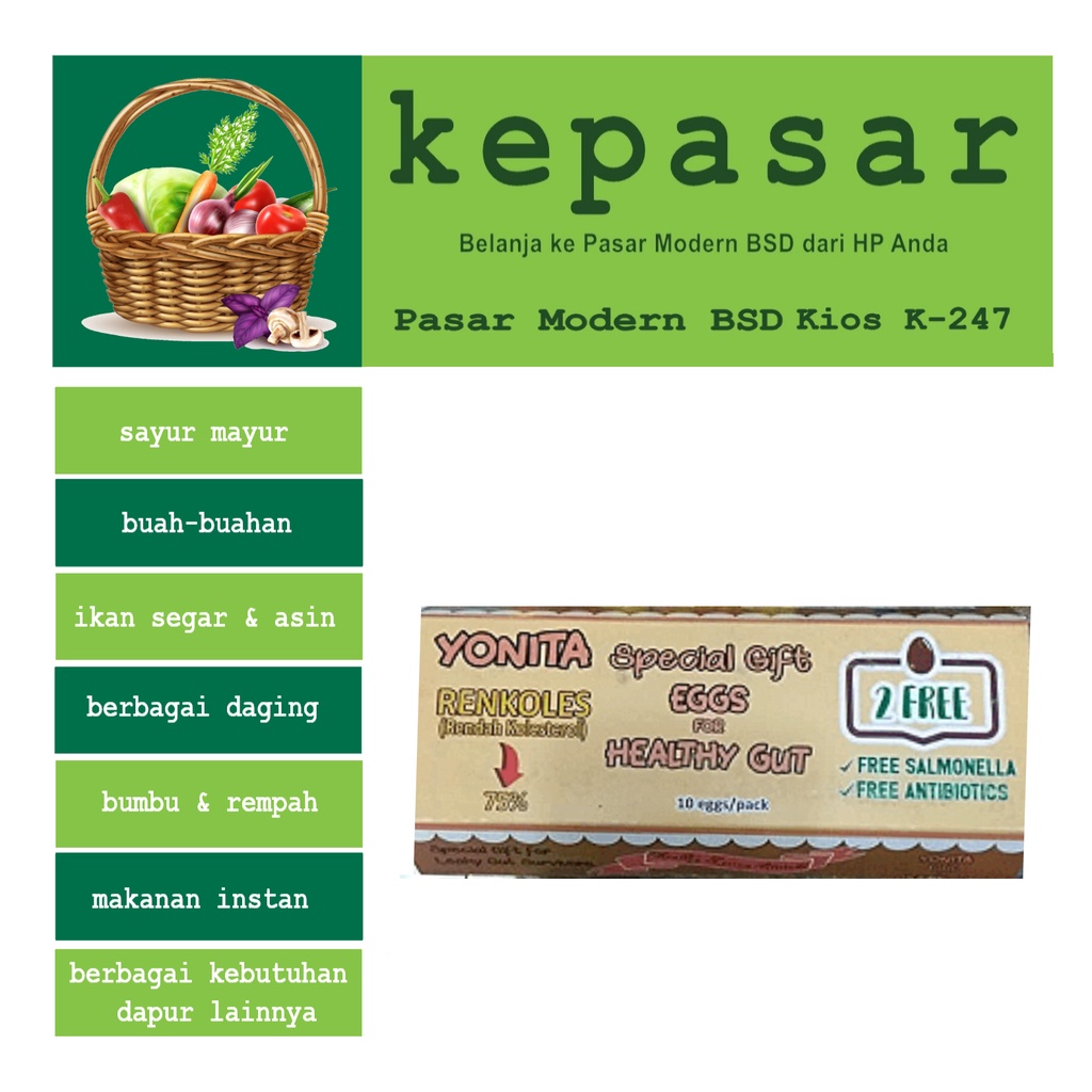 

Telur Ayam Rendah Kolesterol 1 pack