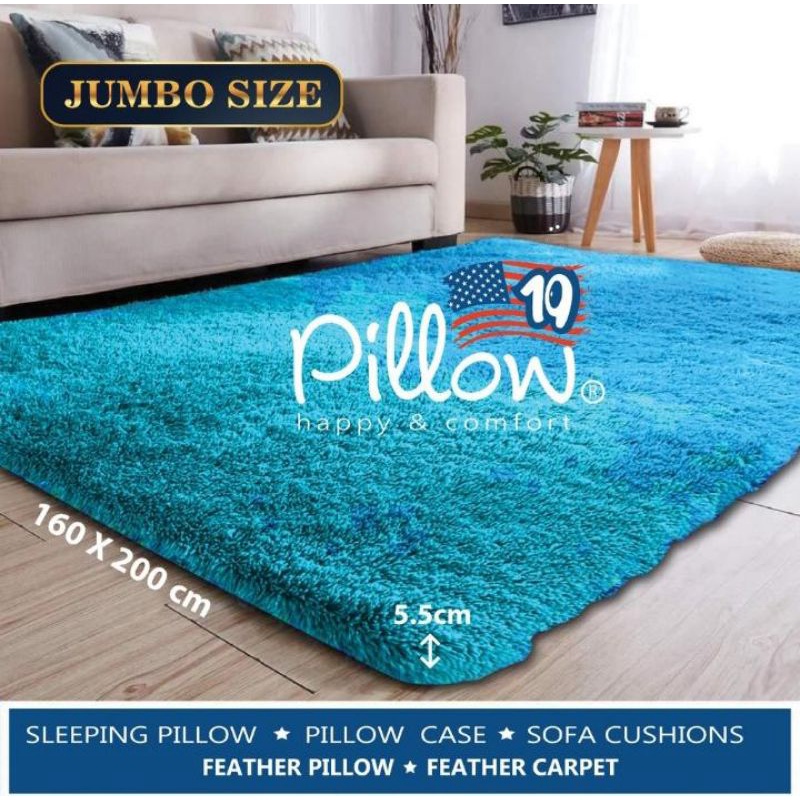 KARPET PILLOW BULU RASFUR JUMBO/BESAR KARPET BULU PILLOW ASLI UK-160×200 CM JUMBO