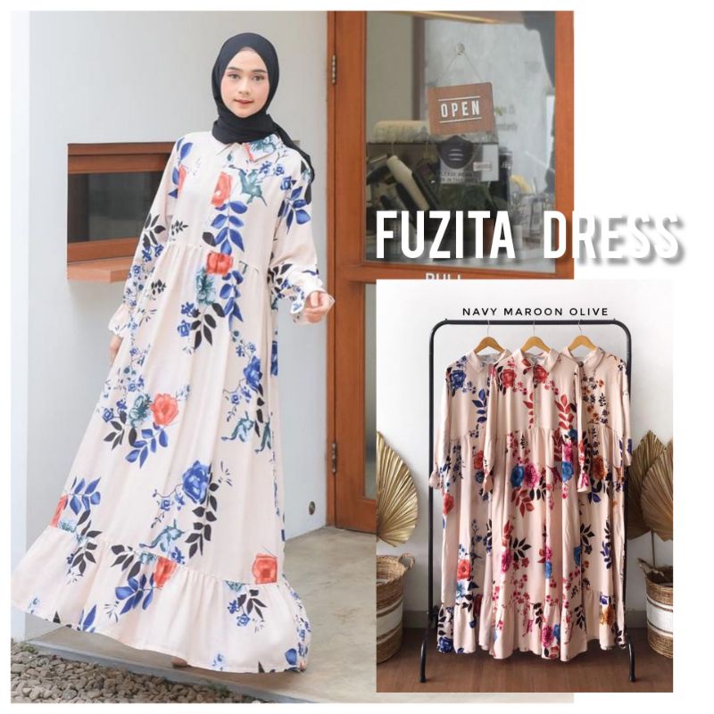 FUZITA DRESS Syiraaswardrobe gamis rayon homedress