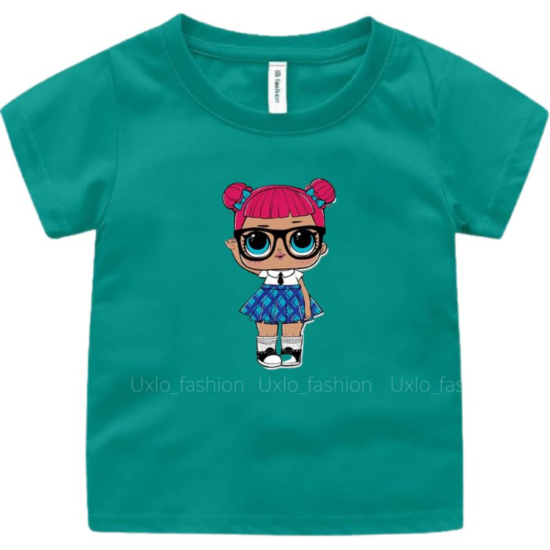 Kaos Anak Perempuan Kartun Lol Suprise Cute Murah Umur 2 sampai 15 Tahun Uxlo Fashion