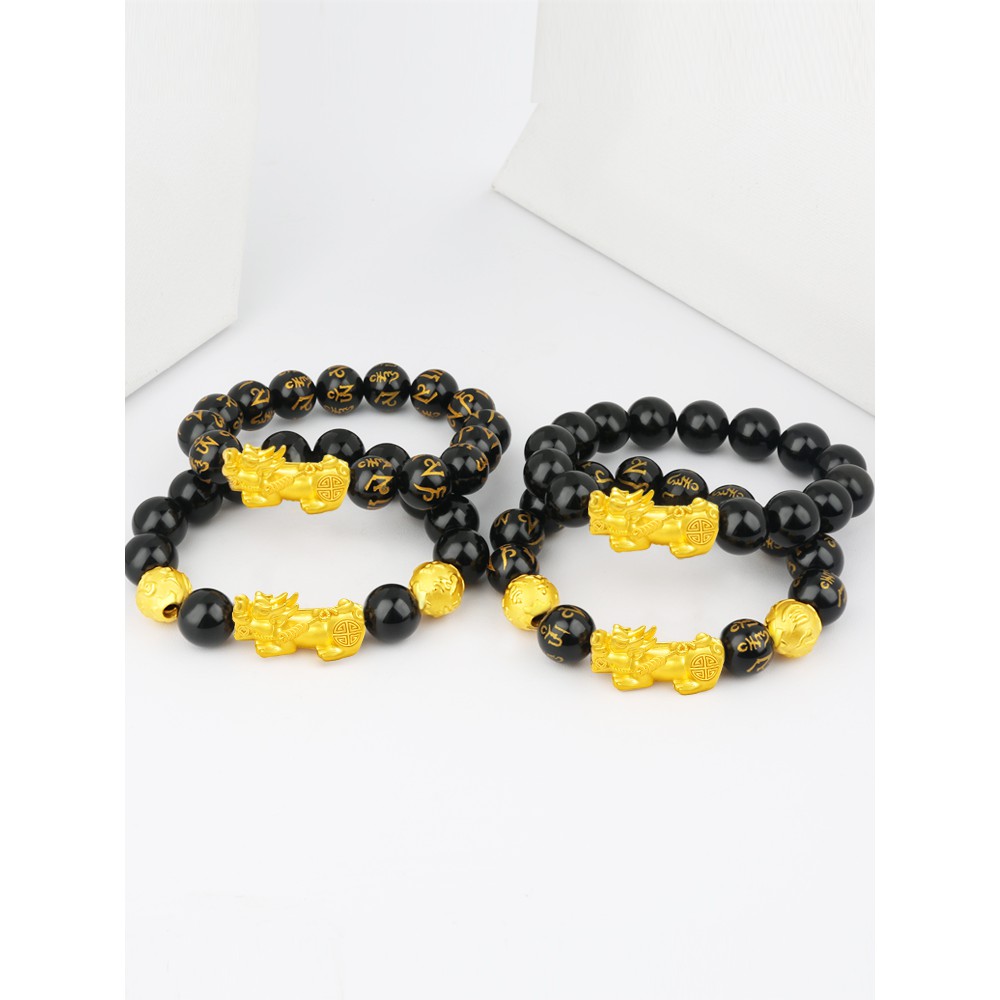 Gelang Obsidian Pixiu Bracelets grosir pembawa hoki dan keberuntungan cantik keren kualitas import Untuk Pria Dan Wanita