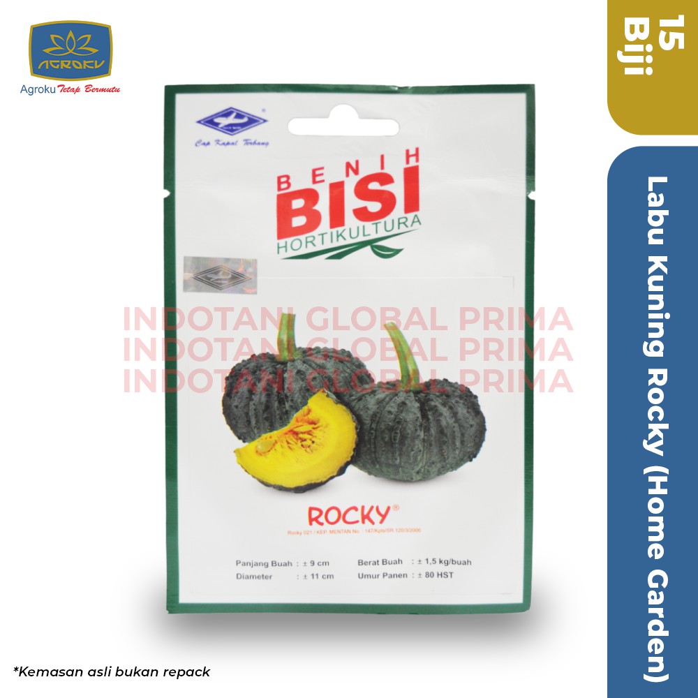 Benih Labu Kuning / Waluh ROCKY F1 Hybrid Pumpkin HG (Home Garden) - 15 Biji