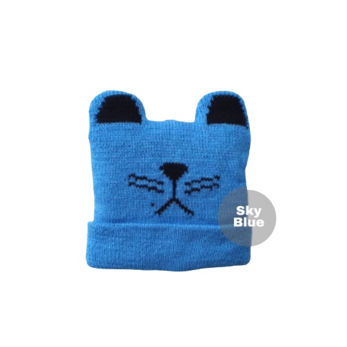 stoberi baby - KUPLUK KITTEN (M) Topi Anak Lucu Model kupluk Usia 0 Sampai 3 Tahun Kualitas Terbaik