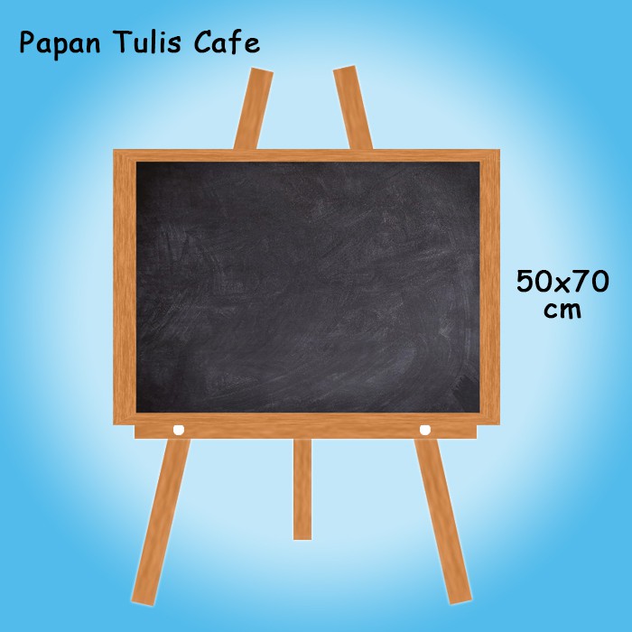 

Paket Papan Tulis Hitam dengan Stand Untuk Cafe dan Wedding Ukuran 50x70cm