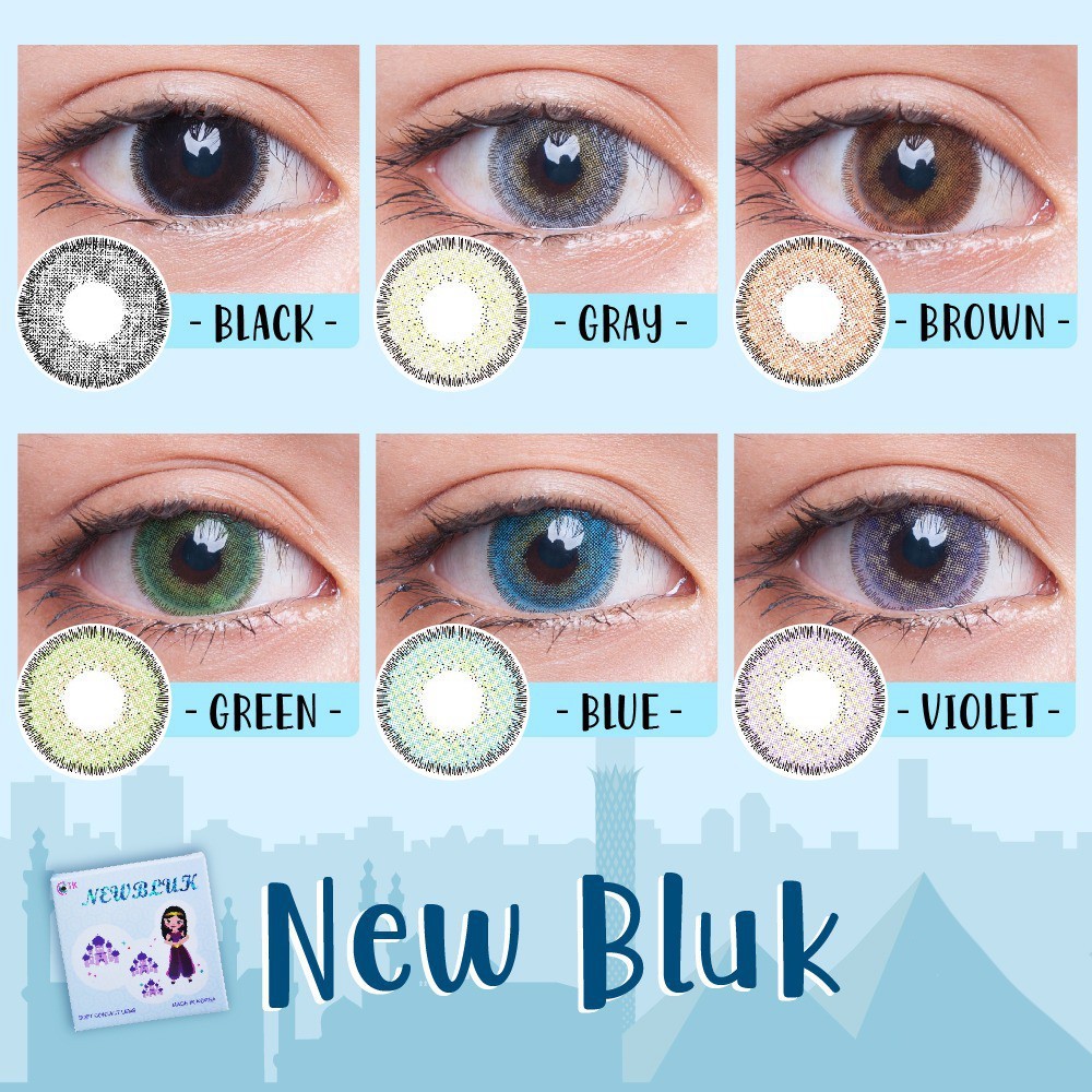 SOFTLENS NEWBLUK NORMAL dan MINUS (0.50 s/d 3.00) / GRAY BROWN BLUE