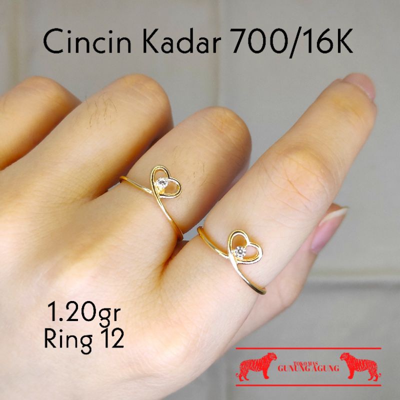 New Collection Cincin Love Tipis Segram Emas Kadar 700/16K Asli Emas Terbaru Murah Toko Mas Bekasi