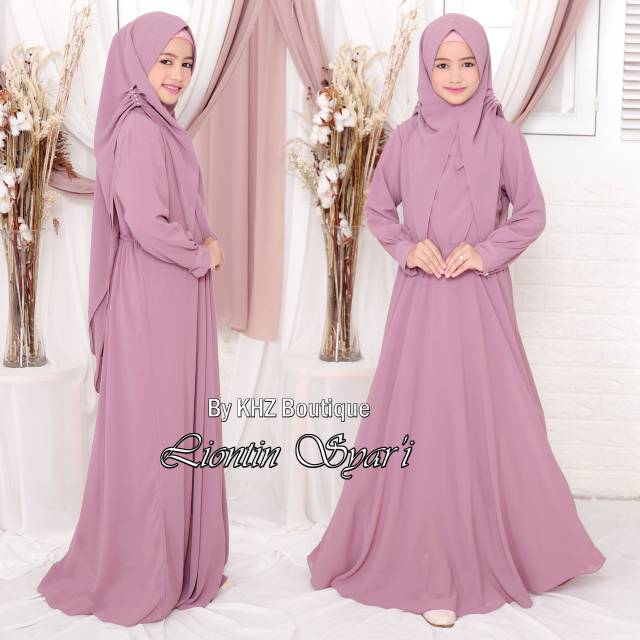 (REAL PICT) GAMIS KHZ LIONTIN SYARI KIDS / GAMIS ANAK ORIGINAL KHZ BOUTIQUE