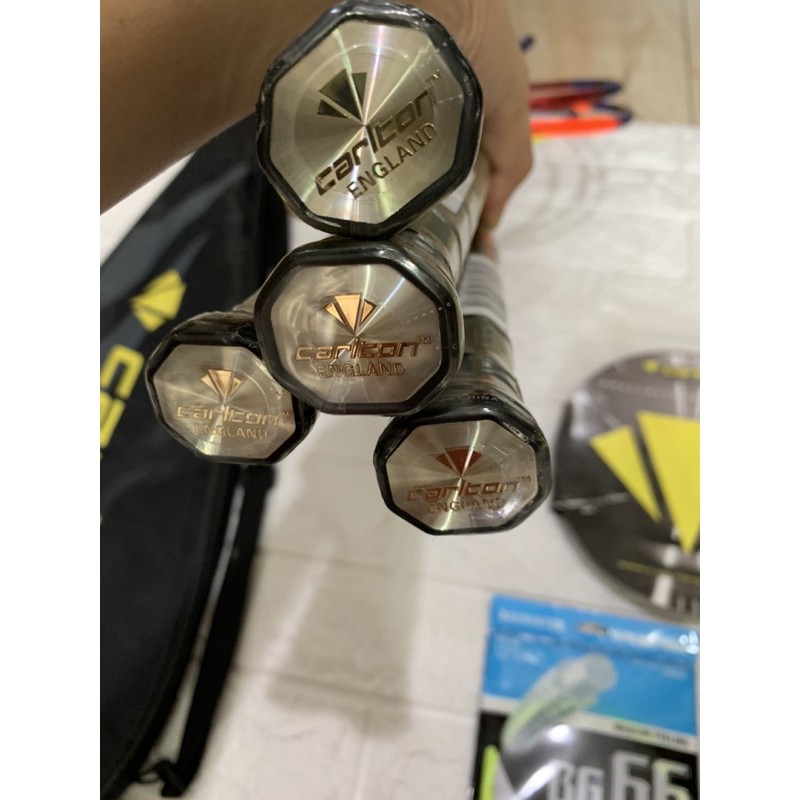 Raket Badminton Carlton Carbotec 1000/1100/1200/1300+Tas+Grip Set Original