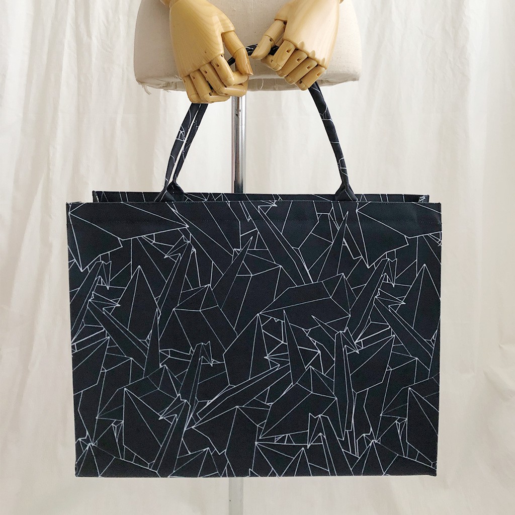 Tas Tote Traveller LARGE - Noir Origami