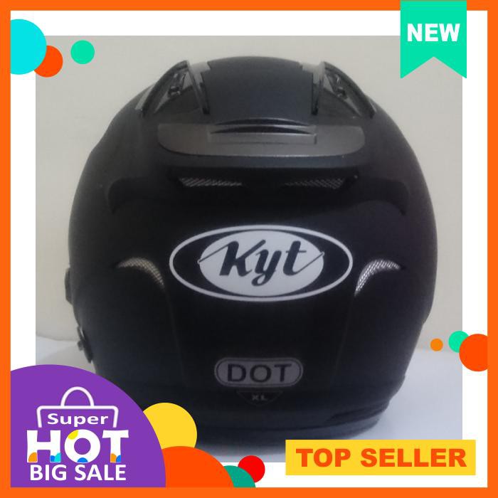 Helm Kyt Galaxy Slide Solid Black Doff