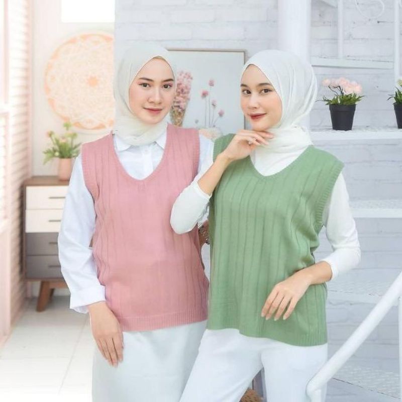 Basic Vest Rajut/Vest Rajut diskon/Vest rajut lucu