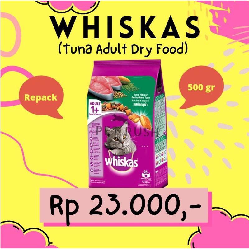 whiskas adult tuna 500 gr repack