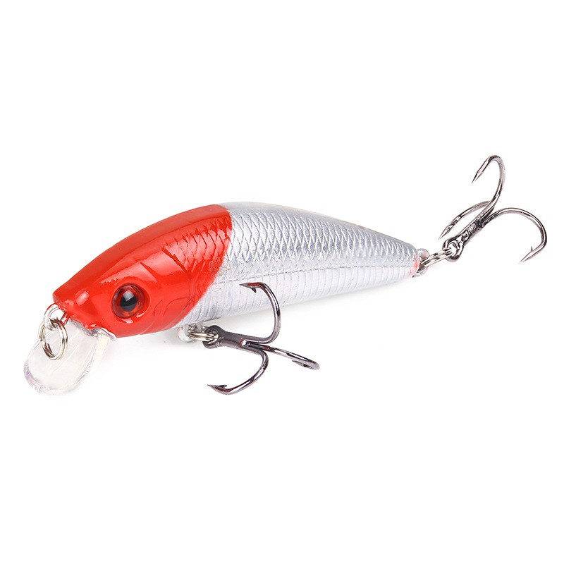 New 10Pcs 7cm/7.6g Minnow Umpan Pancing Swimbait Fishing Lure Ikan Bass Floating Bait Kail