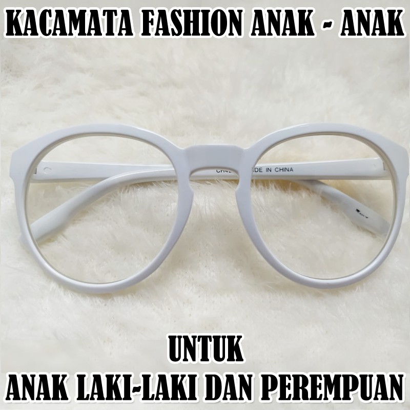 Kacamata Anak anak Fashion Oval Transparan Kids Glasses Unisex Kaca mata Anak  Bulat Oval Multicolor