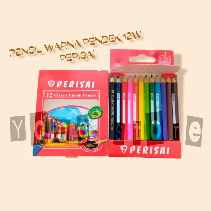 

PERISAI PENSIL WARNA 12W PENDEK (1PACK) - PENCIL COLOURS 12 WARNA SHORT MURAH GROSIR