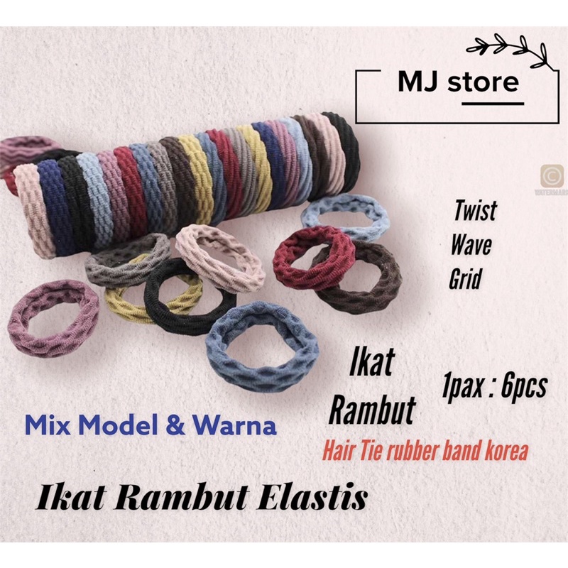 MJ Ikat Rambut Elastis / Hair Tie Rubber Band Mix Warna