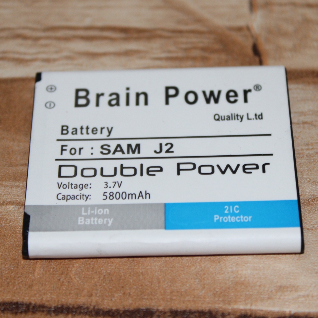 BRAIN POWER Battery Baterai Batre Samsung G360 J2 J200 - Batre Samsung J2 2015 - Double Power 2IC - Baterai J2 - PUTRA JAYA ACC