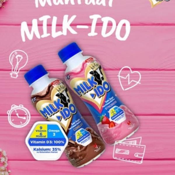 

Segera Miliki 1 DUS HALAL Susu Milkido Strawberry Coklat Melon 200ml 1 DUS BPOM...