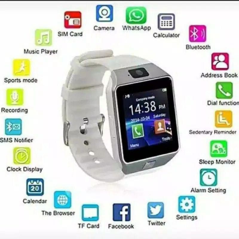JAM HP BISA WHATSAPP, KALKULATOR DLL-Putih