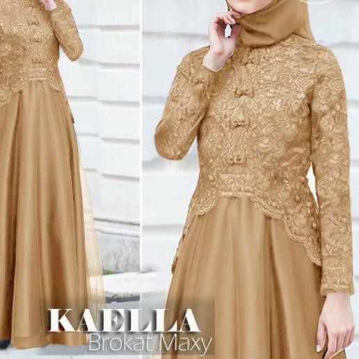 ❋ MAXI DRESS GAMIS KAELLA/DELLA KID GAMIS BRUKAT ANAK DAN DEWASA (BISA ) ♀