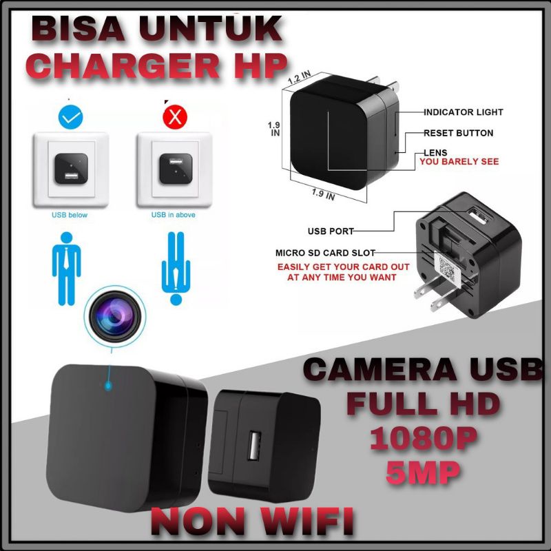 ORY SPY CAM 5MP HIDDEN MINI USB CHARGER FULL HD1080P  Camera USB Charger Adeptor/USB MURNIH 100% ORY