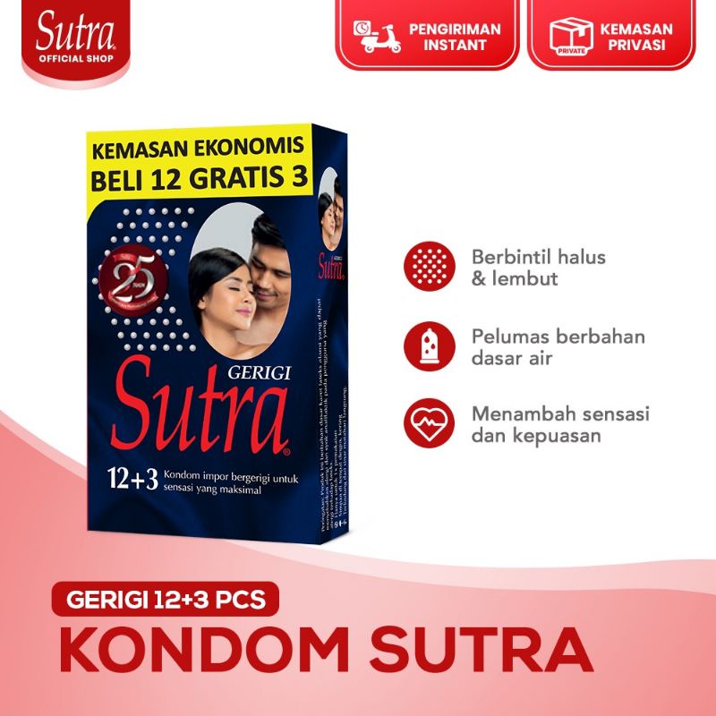 *PRIVASI AMAN* Kondom Sutra Biru Gerigi isi 12 Pcs / Menambah Sensasi Bercinta