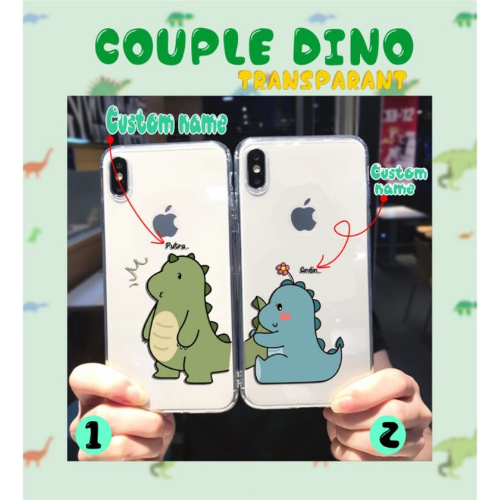 CASE COUPLE / CASE COUPLE DINO / CASE COUPLE DINO VIRAL / CASE COUPLE TRANSPARAN