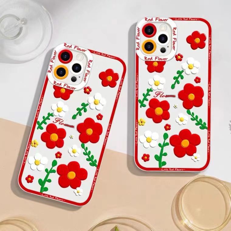 Soft Case Silikon TPU Transparan Motif Bunga Untuk Iphone 14 13 12 Mini 11 10 Pro XS Max X XR 8 7 6 6S Plus SE 2020