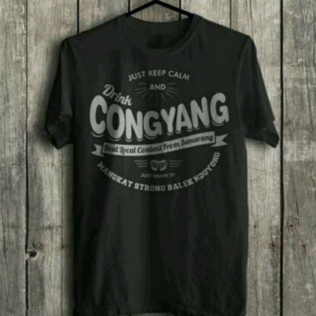 KAOS CONGYANG MINUMAN KHAS SEMARANG/BAJU CHONGYANG HITAM SIZE S - XXL