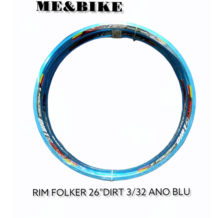 RIM FOLKER 26" DIRT 3/32 ANO BLU