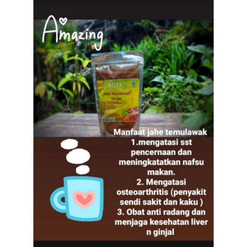 

Minuman herbal BELFA'S (Jahe merah, jahe kunyit, jahe temulawak, gula semut)