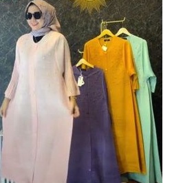 dress kuning  plisket turun naik viral