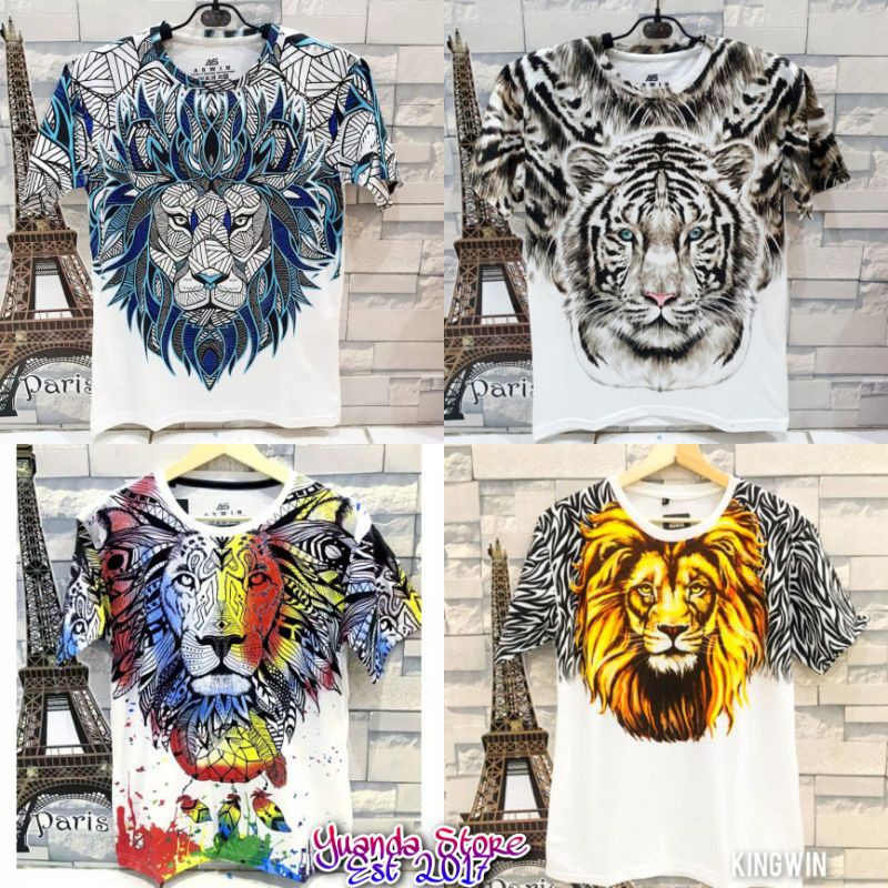 T-shirt Fullprint Distro Motif Singa /04