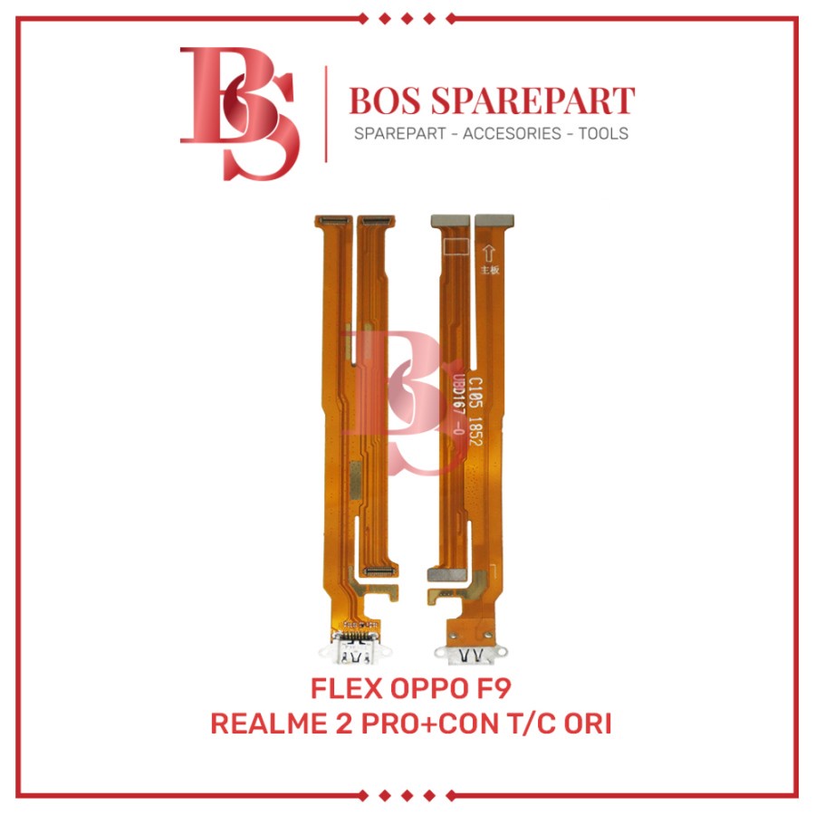 FLEXIBEL OPPO F9 / REALME 2 PRO + CONNECTOR CHARGER ORI