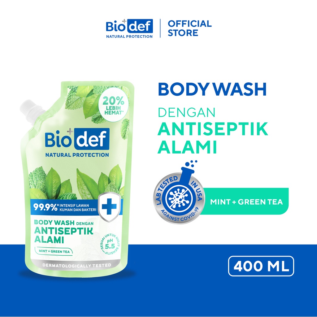 BIODEF NATURAL PROTECTION BODY WASH REFILL 400ML