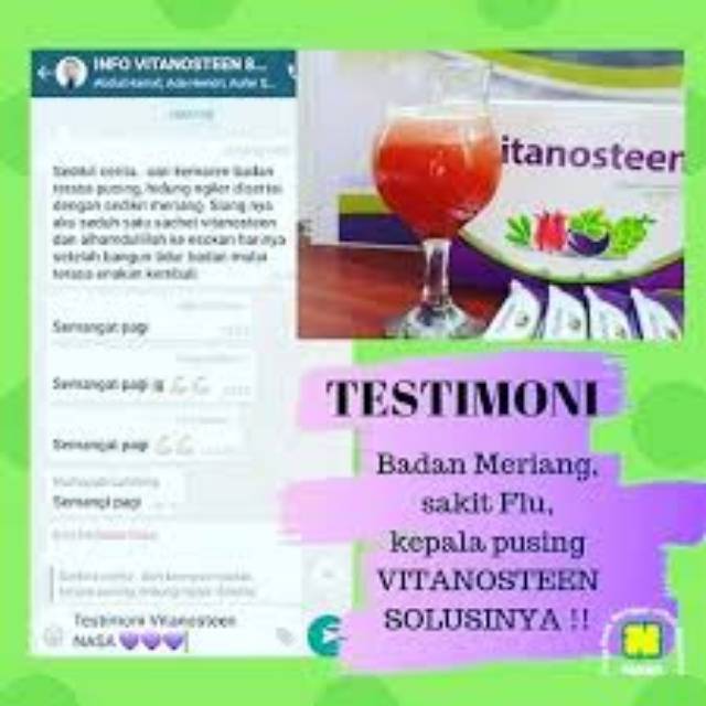 Vitanosteen nasa,suplemen untuk daya tahan tubuh, obat kanker diabbetes alergi asma, radang, jantung