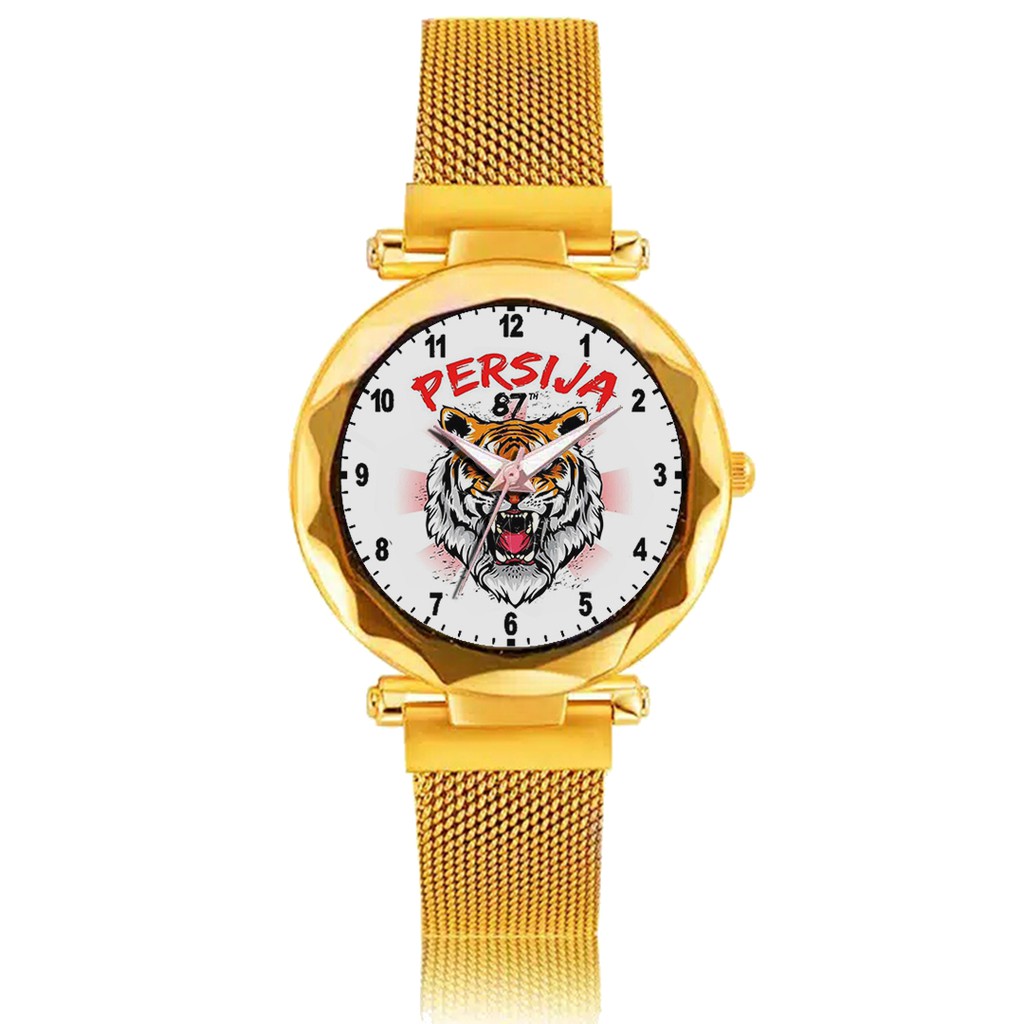 Jam Tangan Wanita Custom - Jak Angel PERSIJA MOTIF 5 Free Box &amp; Batre Cadangan